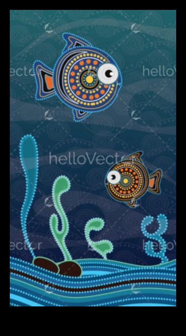 Aquatic Artistry Turpinājums: Zivis pamatiedzīvotāju mākslā un kultūras izpausmēs