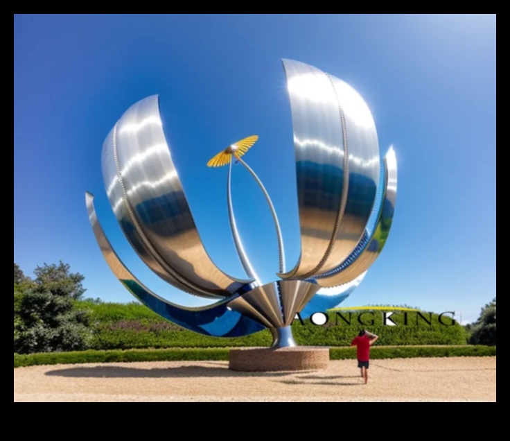 Zied bronzā Āra dārza mākslas mūžīgais skaistums 3 Ziedi bronzā: āra dārza mākslas valdzinājums